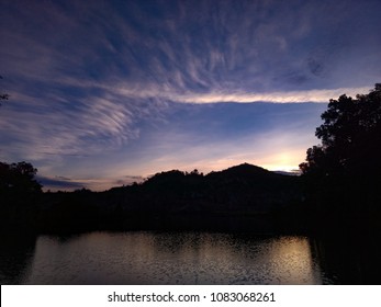 sunset silhouette view