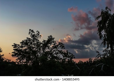 Sunset as a single view of the beautiful.