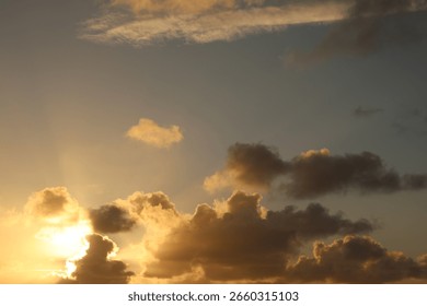 Sunset Sky Background. Sunset Cloudscape