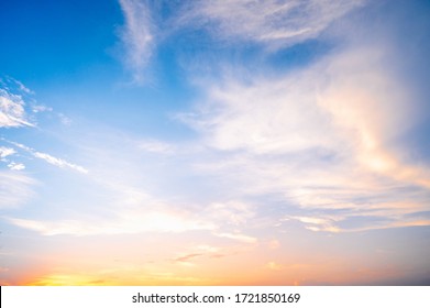 Sunset sky for background or sunrise sky and cloud at morning. - Shutterstock ID 1721850169