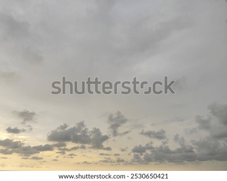 sunset. sky with beautiful clouds in the evening. dusky sky