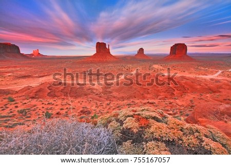 Similar – Monument Valley at sunset, Utah, USA