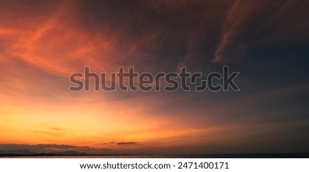 Image, Stock Photo Sunset Dramatic Sky Over Rural Green Wheat Field. Spring Season. Altered Sunrise Sky. Sunray Rays From Sky