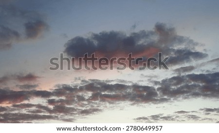 Sunset sky. Clouds in slow motion.