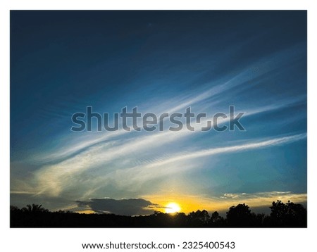 Similar – Image, Stock Photo Dramatic sunset Nature