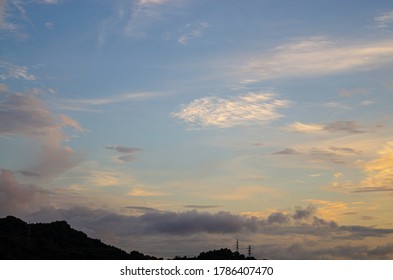 Sunset Sky with mountain view.