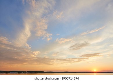 sunset sky and multicolor clouds  Dramatic twilight sky background