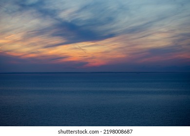 Sunset Sky Over La Manche Canal, France