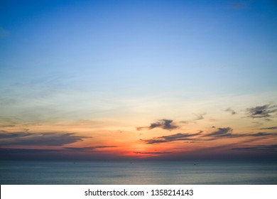 Sunset Sky Over Tropical Sea