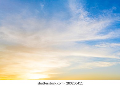 Sunset Sky Soft Cloud Stock Photo (Edit Now) 283250411