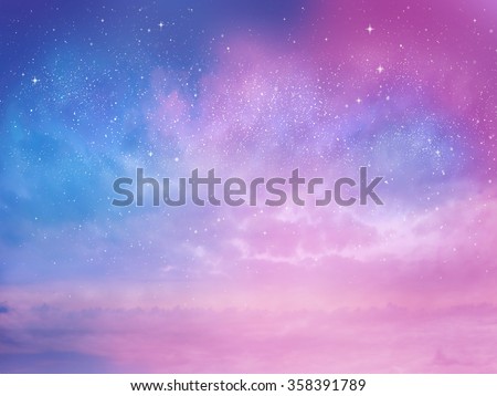 Sunset sky star background