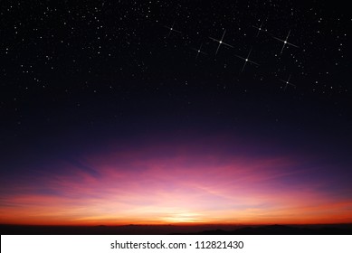 sunset sky star background light sunrise nature for design - Powered by Shutterstock