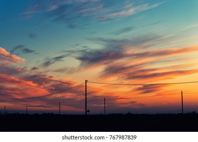 Sunset sky time