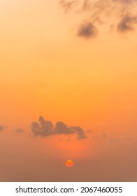 Sunset Sky Vertical Over Sea In The Evening 