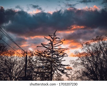 Sunset Sky In Westfield, NJ New Jersey