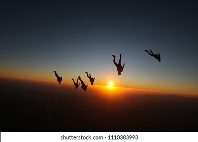 Sunset Skydiving Amazing 