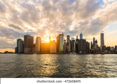 Sunset Skyline of New York