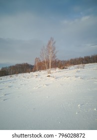 Sunset and snow mountain