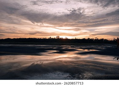 sunset in somewhere and alone