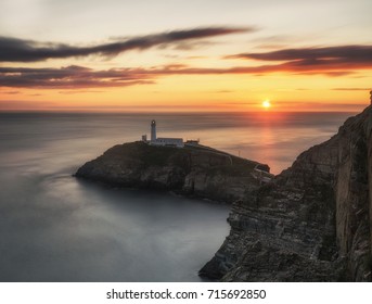 Sunset At South Stack Lighthouse 