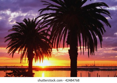 Sunset At St Kilda Marina, Melbourne, Australia