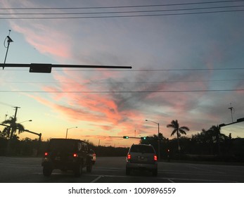 Sunset at the stoplight