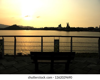 Sunset sun at dusk
