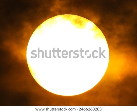 the sunset sun at the end of May