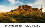 Sunset at Superstition Mountain at Lost Dutchman State Park, AZ, USA