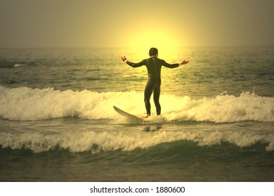 sunset surfer