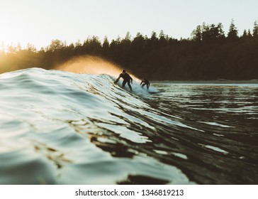 Sunset Surfing In Tofino