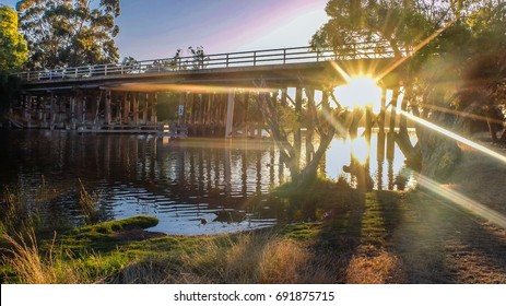 Sunset At Swan River Near Swan Valley, Perth, Western Australia.