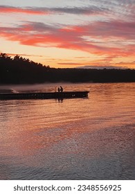 Sunset at sweden's biggest lake