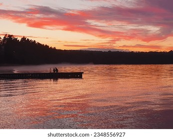 Sunset at sweden's biggest lake