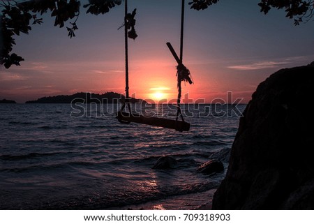 Sunset Swing Stock Photo Edit Now 709318903 Shutterstock