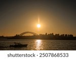 Sunset and Sydney Harbour Bridge