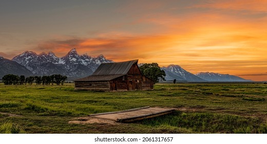 Sunset At T.A. Moulton Barn