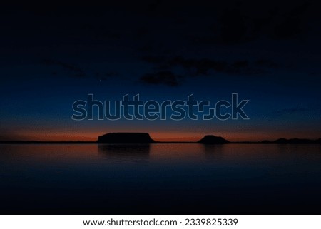 Similar – Sonnenuntergang am Sempachersee