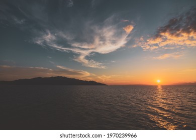 Sunset Taken From Ferry Between Seram Island And Ambon Island