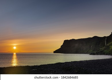 Sunset at Talisker bay, isle of Skye