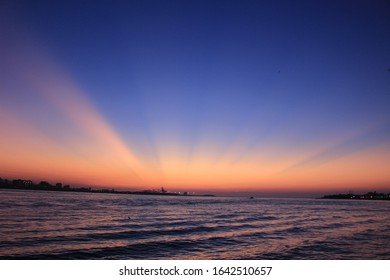 Sunset In Tamsui River Taipei