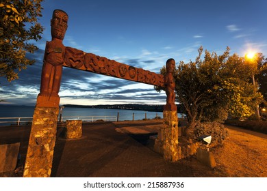  Sunset In Taupo, New Zealand - Lake Taupo In The Background