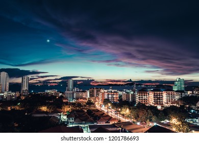 Sunset, Thiland, Pattaya. City