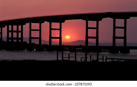 Sunset through Bridge