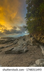 Sunset time over the beach 