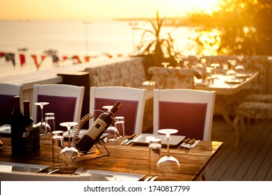 Sunset Time Romantic Summer Family Dinner