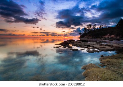 Sunset Tips Of Borneo Colourful