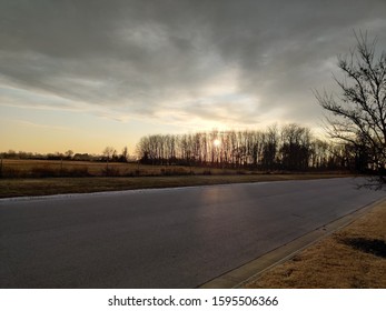 Sunset Treeline In Arkansas State