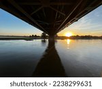 sunset under the bridge