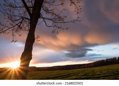 Sunset In Upper Franconia, Germany